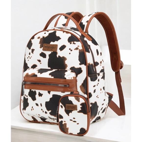Wrangler Brown Cow Print Backpack w/ Coin Pouch *NEW in Package* main image 4